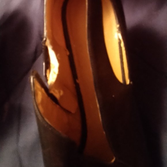 Nine West Black Open Toe Bootie Heels Size 13m - Picture 4 of 9